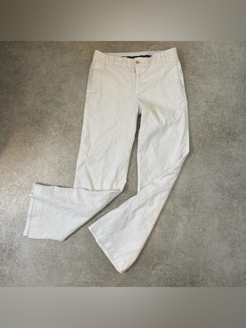 Banana Republic White Martin Fit Stretch Pants